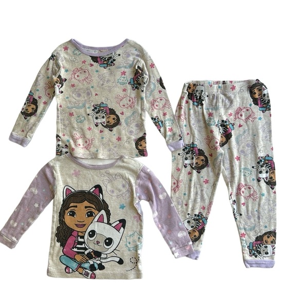 Girl's 3 piece set Gabby's Dollhouse Pajamas PJs size 2T - Picture 1 of 10